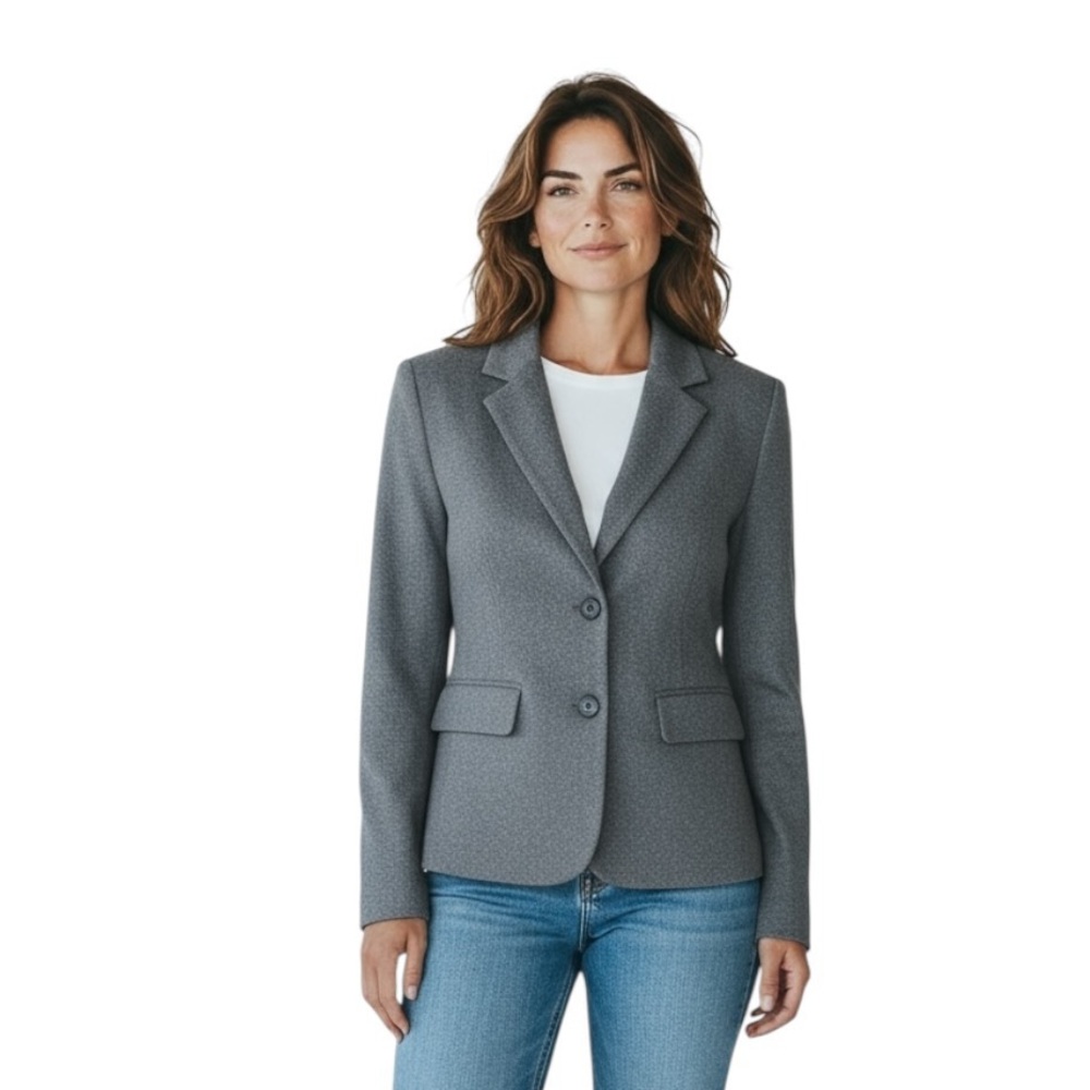 Sandro 100% Wool Button Front Blazer Jacket Workwear Business Office Girl Boss